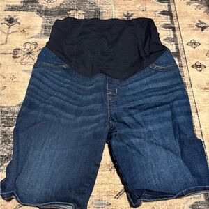 Maternity Denim Bermuda Shorts